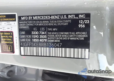 2024 Mercedes-Benz Gls 450 4Matic из США, поврежденный, VIN 4JGFF5KE8RB136047